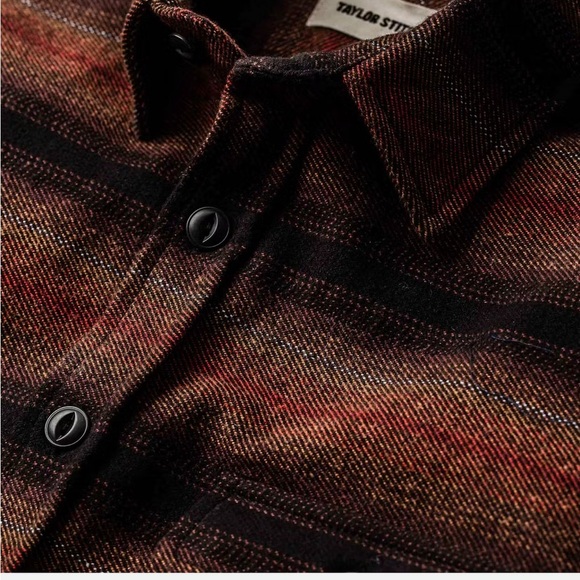 Taylor Stitch Moto Utility Shirt Sunset Stripe 38 /S - Picture 4 of 9